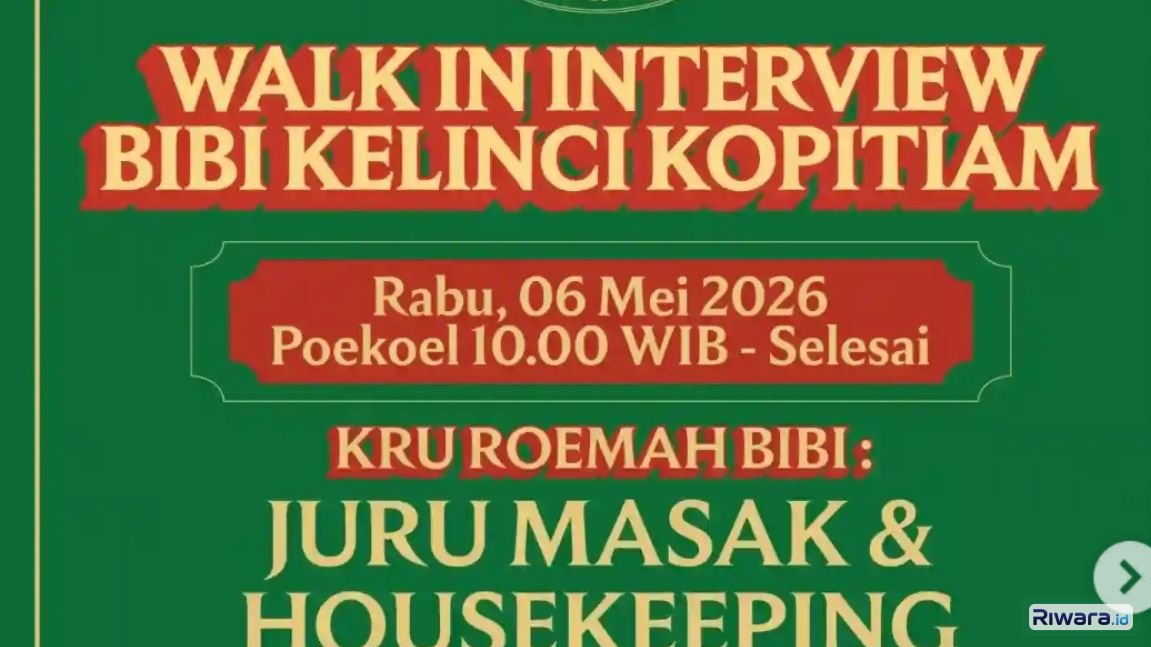 Peluang Karir di Dunia F&B, Bibi Kelinci Kopitiam Cari Juru Masak, Barista, dan Housekeeping, Cek Syaratnya Di Sini